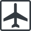 Line, up, normal, square, dot, plane, airplane, pictogram, dot-50, transportation, air, air-transportation, dot-air-transportation icon