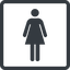 Line, normal, square, woman, human, dot, toilets, pictogram, dot-50, wc, women, women-toilets, dot-women-toilets icon