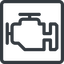 Line, normal, square, car, engine, mechanics, mechanical, motor, diesel, power icon