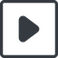 Line, up, normal, square, arrow, video, play, mp3, player, pause, play-solid icon