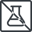 Line, normal, square, prohibited, graduated, erlenmeyer, chemical, flask, lab, laboratory, chemistry, potion, glassware, conical icon