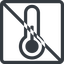 Line, normal, square, prohibited, temperature, thermometer, cold, heat icon