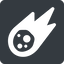 Left, normal, solid, square, horizontal, mirror, star, space, asteroid, meteoroid, impact, nasa, esa, jaxa, shooting, shooting-star, c-type, s-type, m-type, neo, asteroid-solid icon