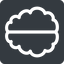 Left, normal, solid, square, human, idea, brain, intelligence, synapse, neuron, memory icon