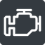 Normal, solid, square, horizontal, mirror, car, engine, mechanics, mechanical, motor, diesel, power icon