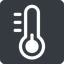 Normal, solid, square, horizontal, mirror, temperature, low, thermometer, cold, thermometer-low icon
