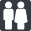 Normal, solid, square, man, woman, male, female, couple, toilets, bathroom, lady, gentlemam, parent, parents, couple-solid icon