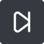Up, normal, solid, square, video, play, forward, backward, mp3, player, pause, step, forward-step icon