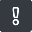 Normal, solid, square, mark, warning, exclamation, alert icon