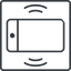 Thin, line, right, solid, square, iphone, phone, mobile, android, gsm, smartphone, cell, bell, ring, ringing, ringtone, smartphone-ringing-thin icon