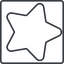 Thin, line, right, square, star, rate, rating, star-thin, favorite icon