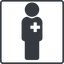 Thin, line, square, nurse, medical, healthcare, health, male, medic, doctor, hospital, male-nurse, male-nurse-solid icon