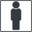 Thin, line, square, man, human, male-solid, male icon