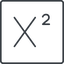 Thin, line, square, text, editor, superscript, superscript-thin icon
