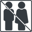 Thin, line, square, man, woman, prohibited, male, female, couple, toilets, bathroom, lady, gentlemam, parent, parents, couple-solid icon
