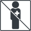 Thin, line, square, prohibited, nurse, medical, healthcare, health, male, medic, doctor, hospital, male-nurse, male-nurse-solid icon