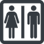 Line, wide, square, man, woman, dot, toilets, pictogram, dot-50, men, wc, women, dot-toilets icon