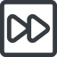 Line, up, wide, square, video, play, forward, backward, mp3, player, pause, forward-wide icon
