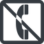 Line, up, wide, square, prohibited, phone, call, dial, number, dot, telephone, pictogram, dot-50, dot-telephone icon