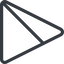 Triangle, thin, line, left, normal, circle, square, horizontal, mirror, prohibited, empty, none icon