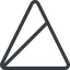 Triangle, thin, line, up, normal, circle, square, horizontal, mirror, prohibited, empty, none icon