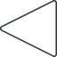 Triangle, thin, line, left, circle, square, empty, none icon