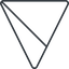 Triangle, thin, line, down, circle, square, prohibited, empty, none icon