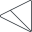 Triangle, thin, line, right, circle, square, horizontal, mirror, prohibited, empty, none icon