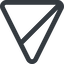 Triangle, thin, line, down, wide, circle, square, horizontal, mirror, prohibited, empty, none icon