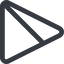 Triangle, thin, line, left, wide, circle, square, horizontal, mirror, prohibited, empty, none icon