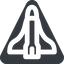 Triangle, up, wide, solid, space, nasa, shuttle, spacecraft, orbiter, satellite, space-shuttle, astronaut, discovery, atlantis, columbia, challenger, rocket, space-shuttle-wide icon