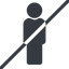 Line, normal, horizontal, mirror, man, prohibited, human, male-solid, male icon