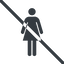 Line, normal, woman, prohibited, human, dot, toilets, pictogram, dot-50, wc, women, women-toilets, dot-women-toilets icon