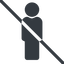 Line, normal, man, prohibited, human, male-solid, male icon