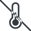 Line, normal, prohibited, temperature, thermometer, cold, heat icon