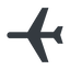Left, normal, solid, dot, plane, airplane, pictogram, dot-50, transportation, air, air-transportation, dot-air-transportation icon