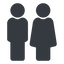 Normal, solid, man, woman, male, female, couple, toilets, bathroom, lady, gentlemam, parent, parents, couple-solid icon