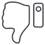 Line, down, horizontal, mirror, rate, rating, thumb, like, dislike, thumbs, thump-up, thumb-down, thumb-thin, hand icon