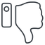 Line, down, rate, rating, thumb, like, dislike, thumbs, thumb-down, thumb-thin, hand icon