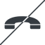 Thin, line, right, prohibited, phone, call, dial, number, dot, telephone, pictogram, dot-50, dot-telephone icon