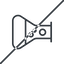 Thin, line, right, prohibited, bubble, bubbles, graduated, erlenmeyer, chemical, flask, lab, laboratory, chemistry, potion, glassware, conical, bubbling, boiling, bulbous, erlenmeyer-bubbling-thin icon