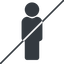 Thin, line, horizontal, mirror, man, prohibited, human, male-solid, male icon