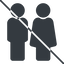 Thin, line, man, woman, prohibited, male, female, couple, toilets, bathroom, lady, gentlemam, parent, parents, couple-solid icon