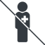 Thin, line, prohibited, nurse, medical, healthcare, health, male, medic, doctor, hospital, male-nurse, male-nurse-solid icon