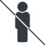 Thin, line, man, prohibited, human, male-solid, male icon
