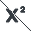 Thin, line, prohibited, text, editor, superscript, superscript-solid icon