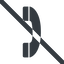 Line, down, wide, prohibited, phone, call, dial, number, dot, telephone, pictogram, dot-50, dot-telephone icon