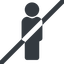 Line, wide, horizontal, mirror, man, prohibited, human, male-solid, male icon