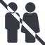 Line, wide, man, woman, prohibited, male, female, couple, toilets, bathroom, lady, gentlemam, parent, parents, couple-solid icon