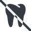 Line, up, wide, solid, cog, prohibited, medical, health, care, medic, clinical, tooth, molar, dental, dentist, stomatology, teeth, tooth-solid icon